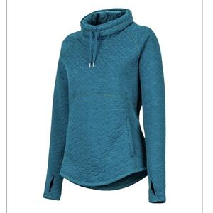 Marmot Women’s XS Annie’s Longsleeve Quilted Teal Blue Pull Over